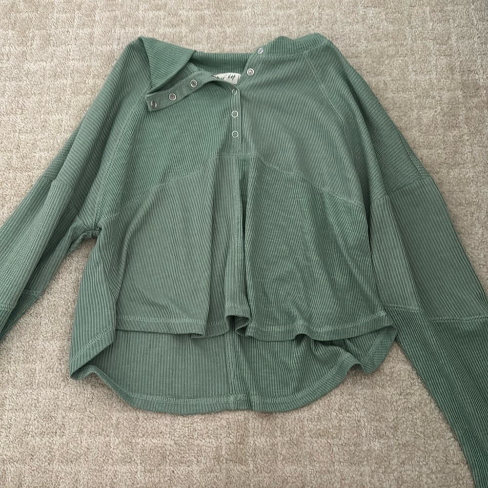 New In Green Sweater